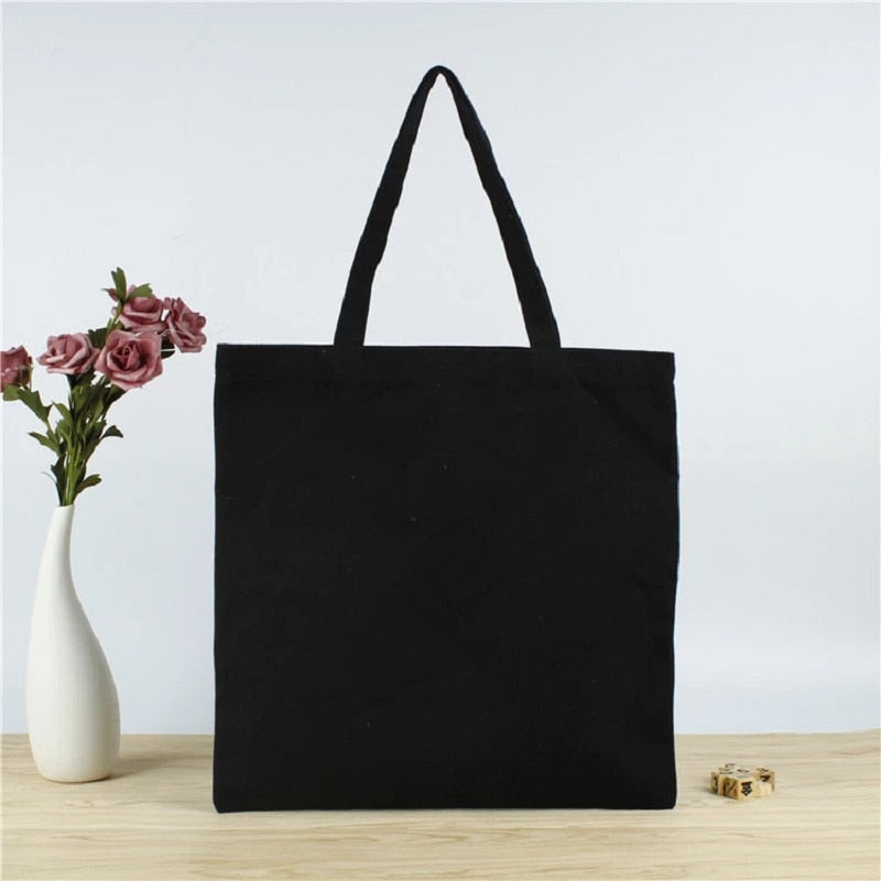 Duck Storage Black Canvas Tote Cotton Bag Shopping Bag