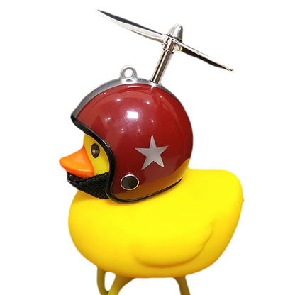 Small Yellow Duck with Helmet