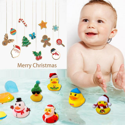 Christmas Advent Calendar With 24 Rubber Ducks 24 Days Countdown Calendar Rubber Ducky Bath Toy Creative Christmas Gifts