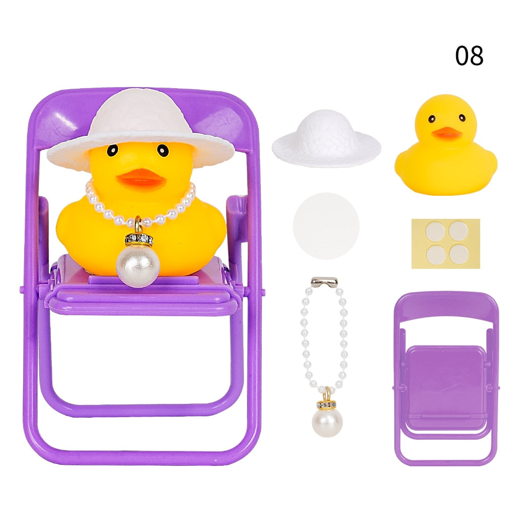  LUTER 1PC Rubber Duck Car Duck Decoration Dashboard