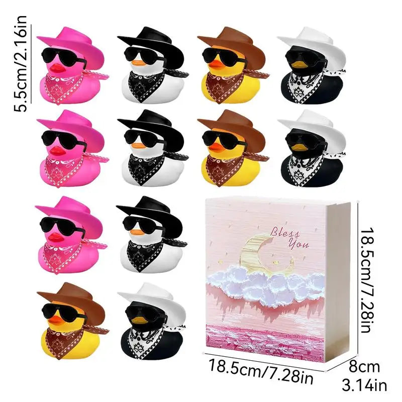 Cowboy Rubber Duck 12PCS Mini